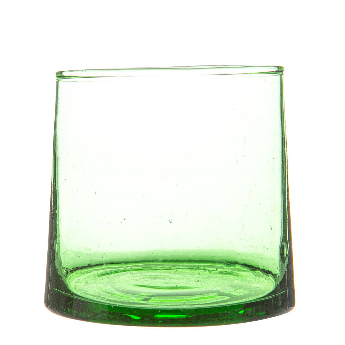 Verre artisanal BOKHA 200 ml – 100% Verre Recyclé, Soufflé à la Main (Teinte Ver