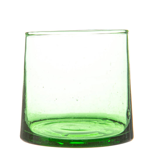 Verre artisanal BOKHA 200 ml – 100% Verre Recyclé, Soufflé à la Main (Teinte Ver